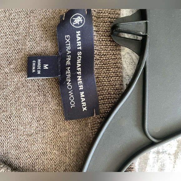 Mens brown merino wool sweater - Picture 3 of 3